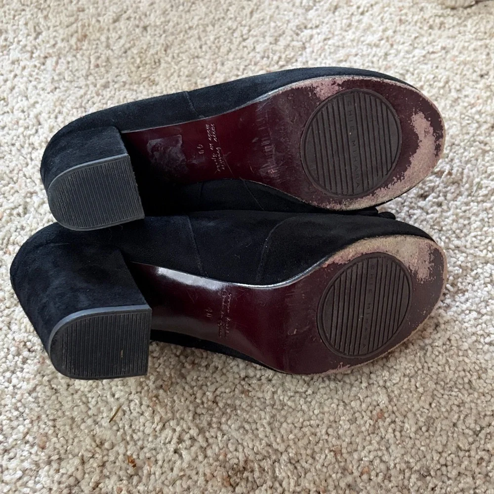 Chie Mihara Mary Jane platform suede high heels ankle strap - Picture 7 of 10